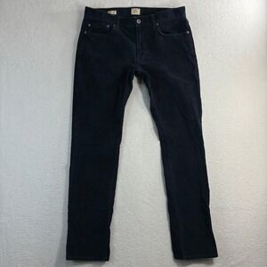 J Crew 484 Slim Corduroy Pants Men 33x32 Blue Preppy Cotton Casual Chino Trouser